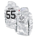 Odoa NO.Saints #55 Kaden Elliss Player Arctic Camo Salute to Service Pullover Hoodies Limited Game Stitched Jerseys