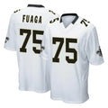 Odoa NO.Saints #75 Taliese Fuaga Player White Home Game Stitched Jerseys