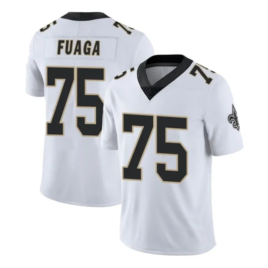 Odoa NO.Saints #75 Taliese Fuaga Player White Limited Vapor Untouchable Home Game Stitched Jerseys