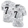 Odoa NO.Saints #7 Taysom Hill Player Arctic Camo Salute to Service Limited Stitched Jerseys