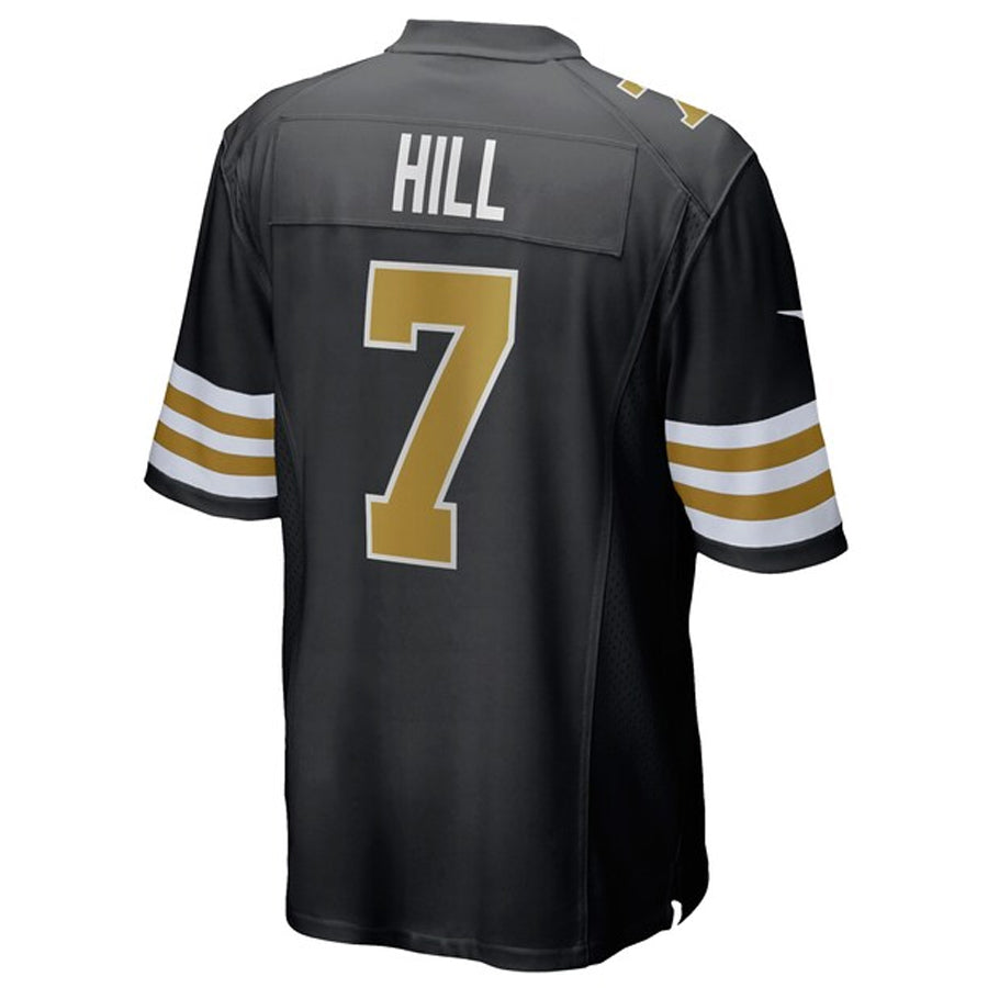Odoa NO.Saints #7 Taysom Hill Player Black Alternate Game Stitched Jerseys