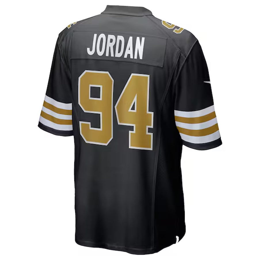 Odoa NO.Saints #94 Cameron Jordan Player Black Alternate Game Stitched Jerseys
