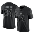 Odoa NO.Saints #94 Cameron Jordan Player Black RFLCTV Limited Stitched Jerseys