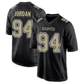Odoa NO.Saints #94 Cameron Jordan Player Carbon Black Fashion Game Stitched Jerseys