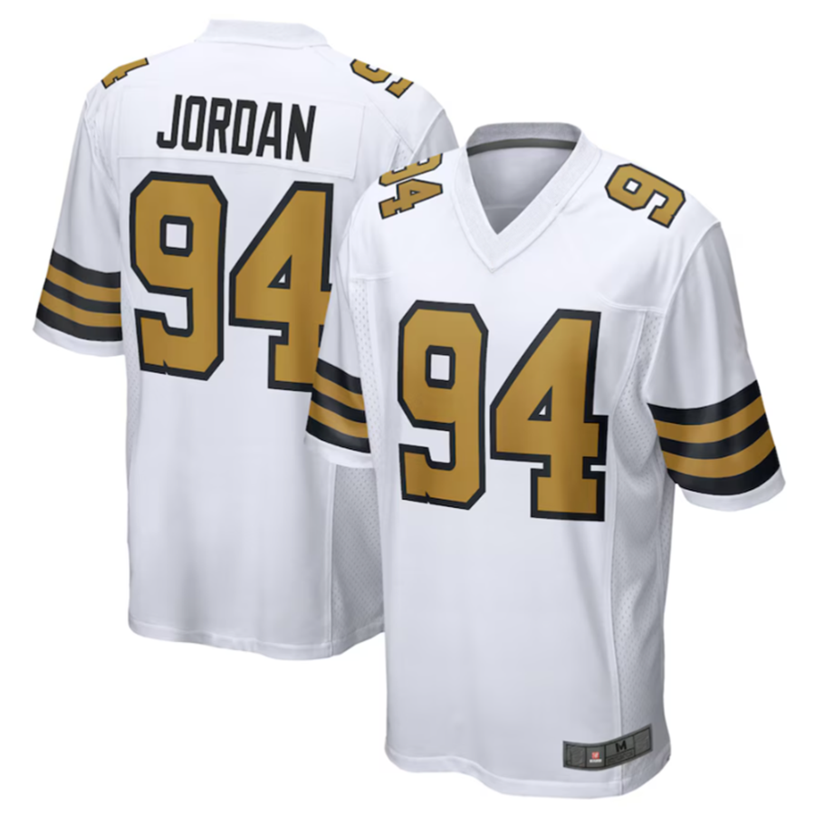 Odoa NO.Saints #94 Cameron Jordan White Alternate Game Stitched American Stitched Jerseys