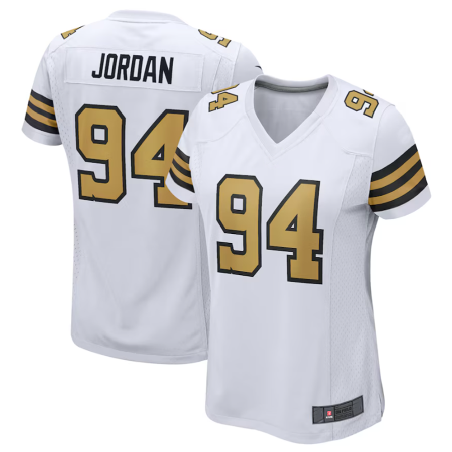 Odoa NO.Saints #94 Cameron Jordan White Elite Player Stitched American Stitched Jerseys