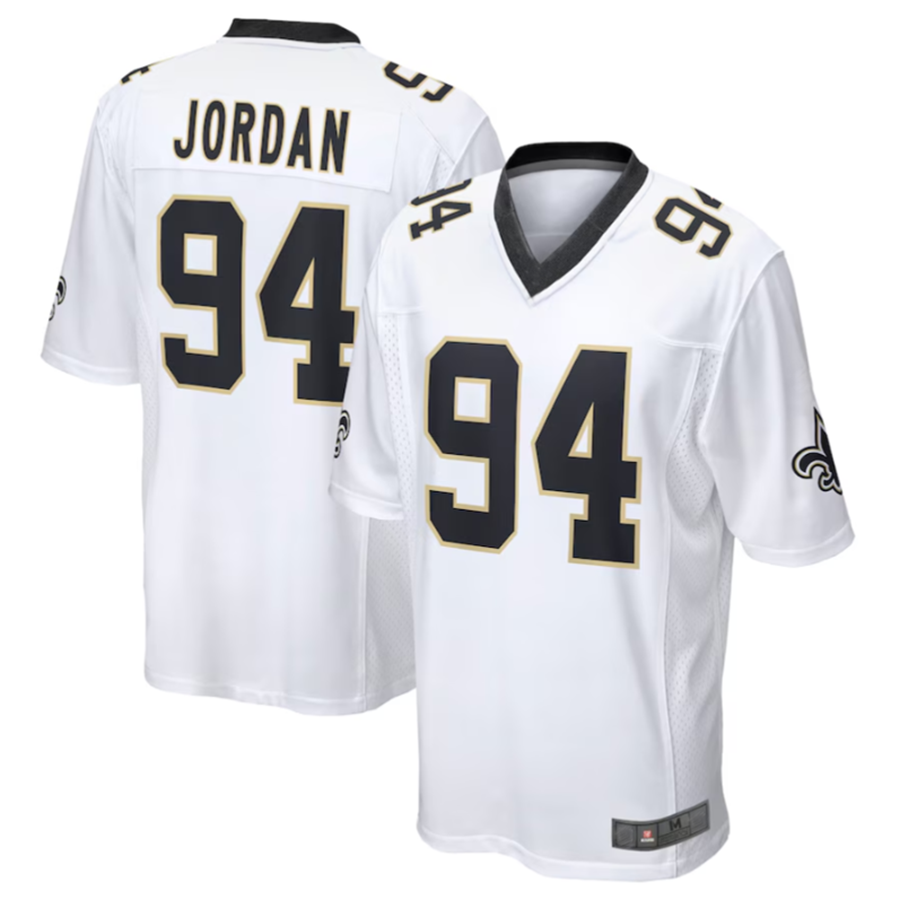 Odoa NO.Saints #94 Cameron Jordan White Game Stitched American Stitched Jerseys