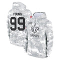 Odoa NO.Saints #99 Chase Young Player Arctic Camo Salute to Service Pullover Hoodies Limited Game Stitched Jerseys
