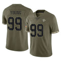 Odoa NO.Saints #99 Chase Young Player Olive Salute To Service Limited Stitched Jerseys