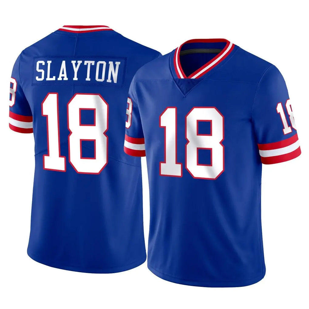Odoa NY.Giants #18 Darius Slayton Player Royal Classic Vapor Home Game Stitched Jerseys