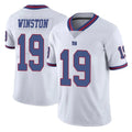 Odoa NY.Giants #19 Jameis Winston Player White Color Rush Home Game Stitched Jerseys