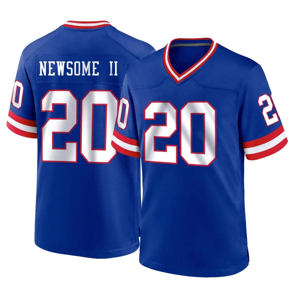 Odoa NY.Giants #20 Greg Newsome II Player Royal Classic Home Game Stitched Jerseys
