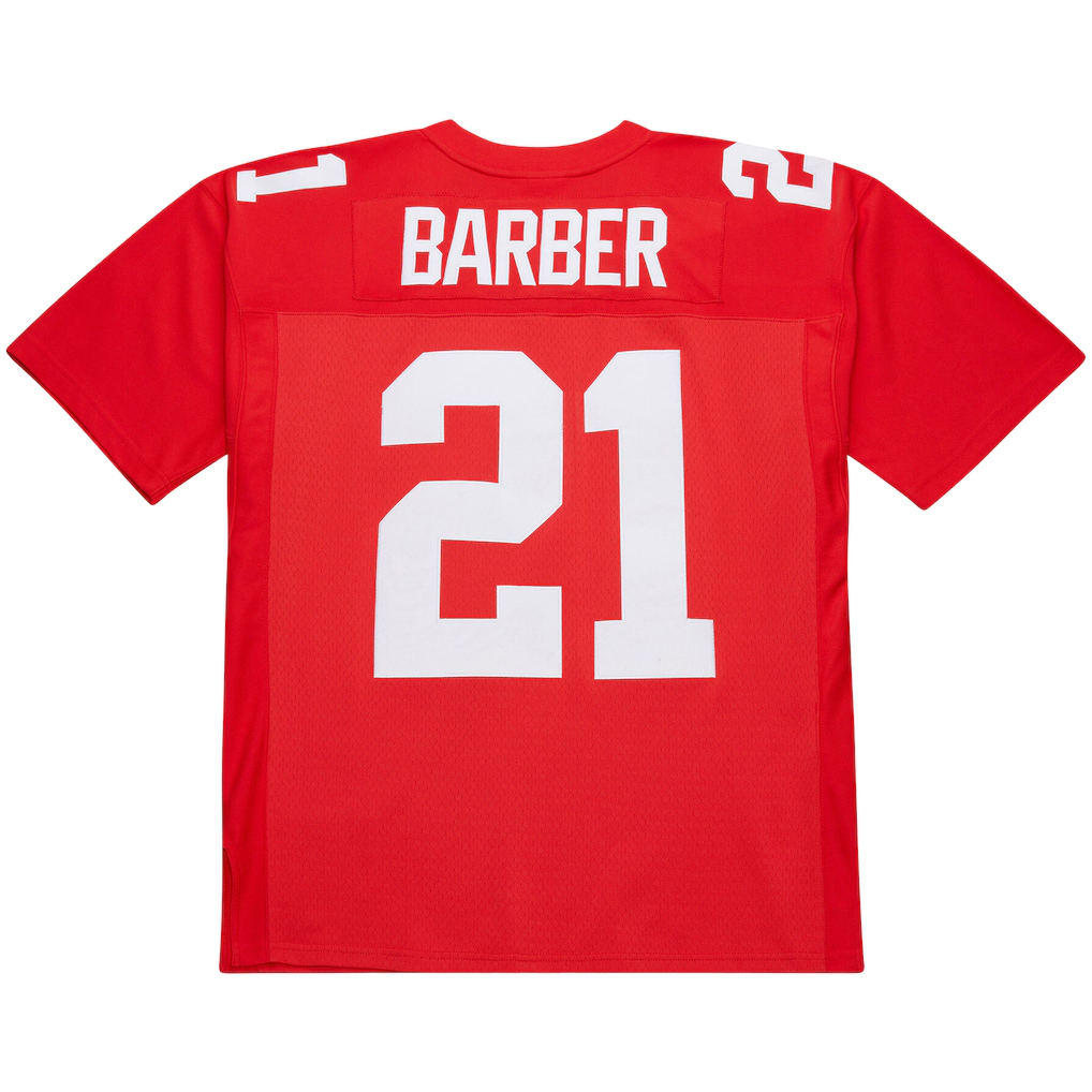 Odoa NY.Giants #21 Tiki Barber Mitchell & Ness Red 2004 Legacy Replica Stitched Puhic Jersey