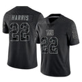 Odoa NY.Giants #22 Najee Harris Player Black Limited Reflective Home Game Stitched Jerseys