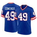 Odoa NY.Giants #49 Tremaine Edmunds Player Royal Classic Home Game Stitched Jerseys