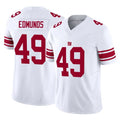 Odoa NY.Giants #49 Tremaine Edmunds Player White Limited Vapor F.U.S.E. Home Game Stitched Jerseys