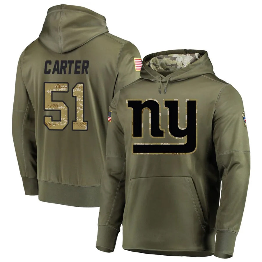 Odoa NY.Giants #51 Abdul Carter Player Salute to Service Hoodies Stitched Jerseys