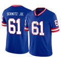 Odoa NY.Giants #61 John Michael Schmitz Jr. Player Royal Classic Vapor Home Game Stitched Jerseys