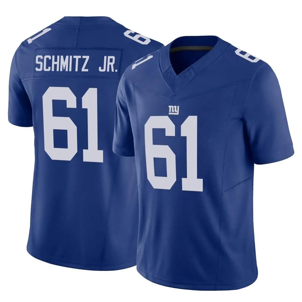 Odoa NY.Giants #61 John Michael Schmitz Jr. Player Royal Limited Vapor F.U.S.E. Home Game Stitched Jerseys