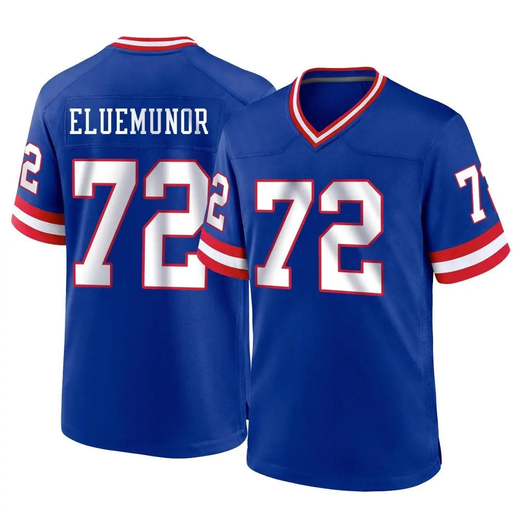 Odoa NY.Giants #72 Jermaine Eluemunor Player Royal Classic Home Game Stitched Jerseys