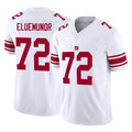 Odoa NY.Giants #72 Jermaine Eluemunor Player White Limited Vapor F.U.S.E. Home Game Stitched Jerseys