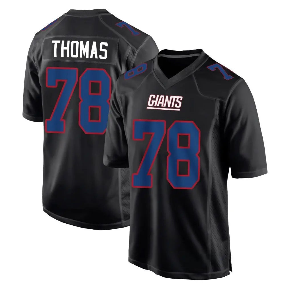 Odoa NY.Giants #78 Andrew Thomas Player Carbon Fashion Limited Home Game Stitched Jerseys
