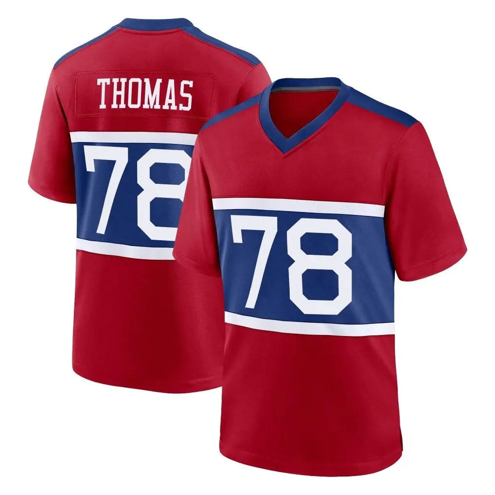 Odoa NY.Giants #78 Andrew Thomas Player Red Century Home Game Stitched Jerseys