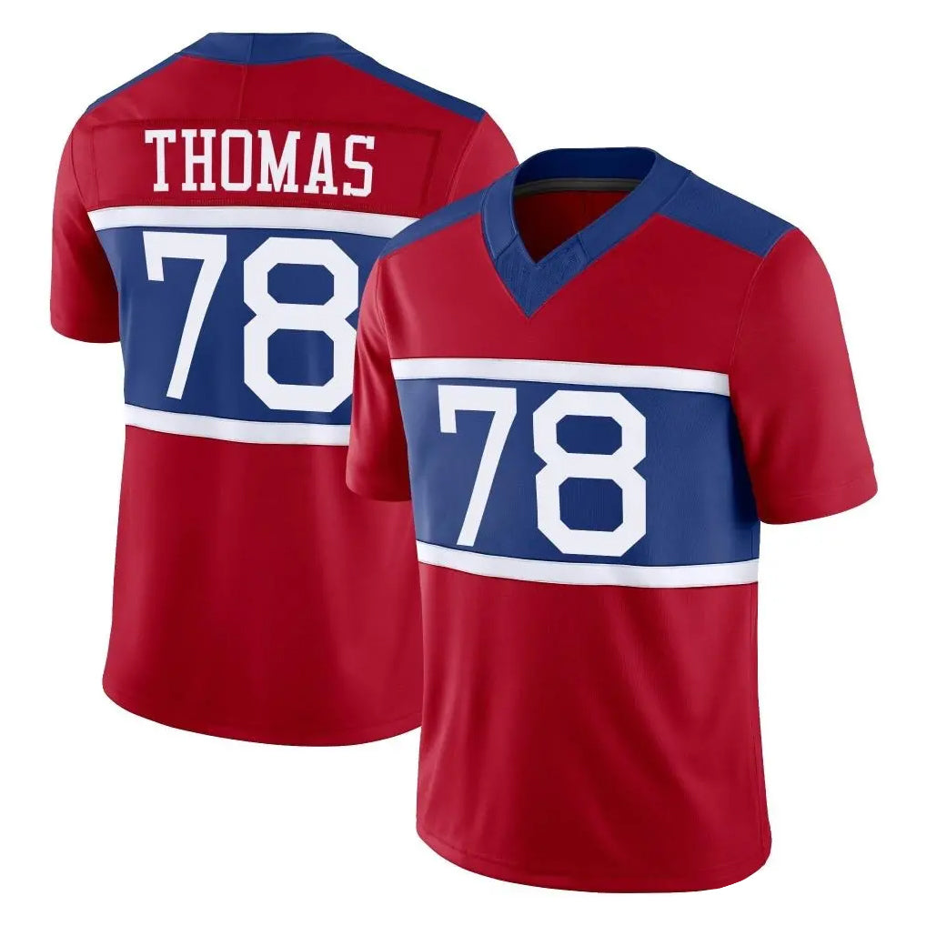 Odoa NY.Giants #78 Andrew Thomas Player Red Century Vapor F.U.S.E. Home Game Stitched Jerseys