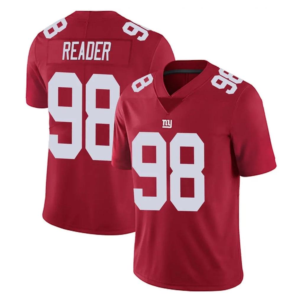 Odoa NY.Giants #98 DJ Reader Player Red Limited Vapor Untouchable Home Game Stitched Jerseys