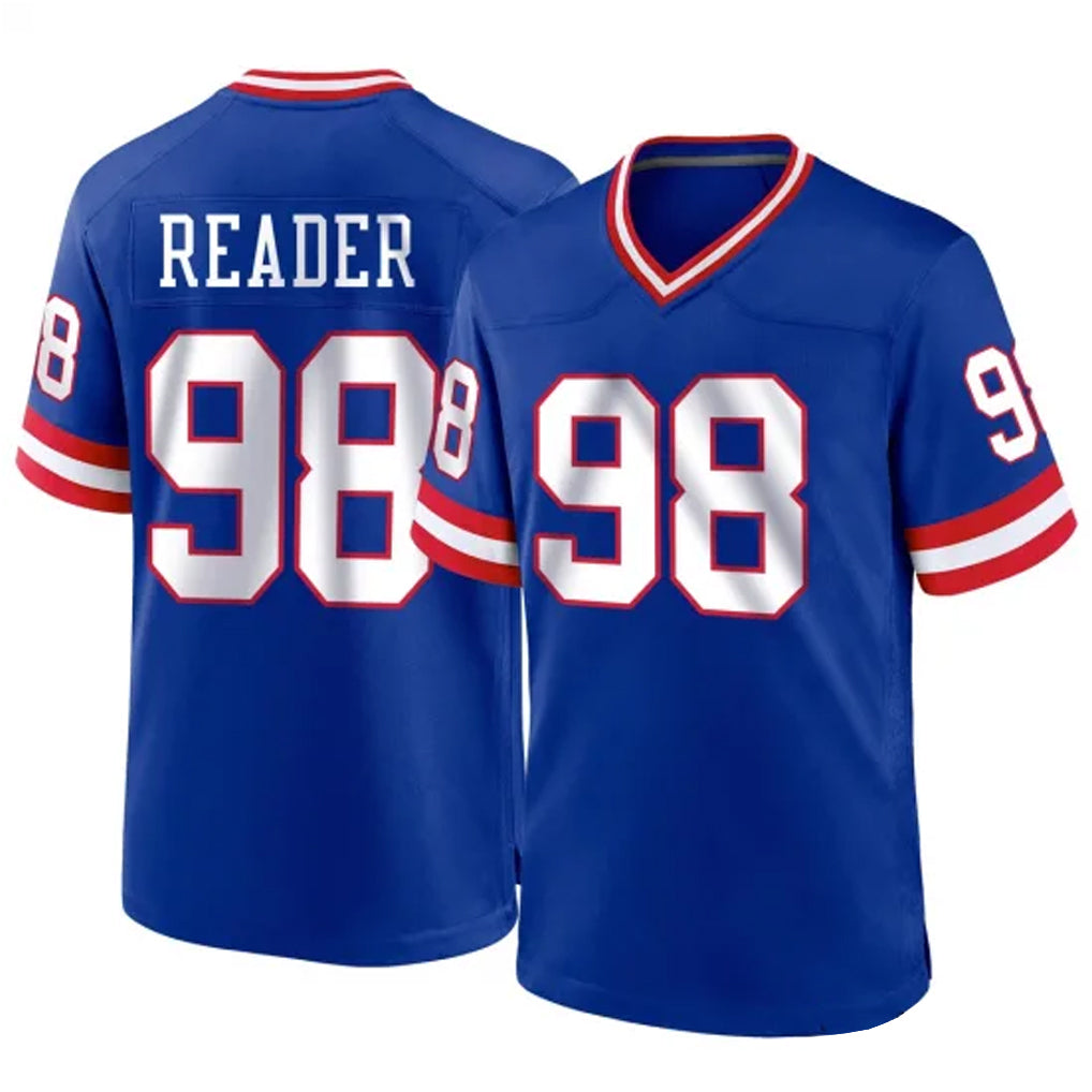 Odoa NY.Giants #98 DJ Reader Player Royal Classic Home Game Stitched Jerseys