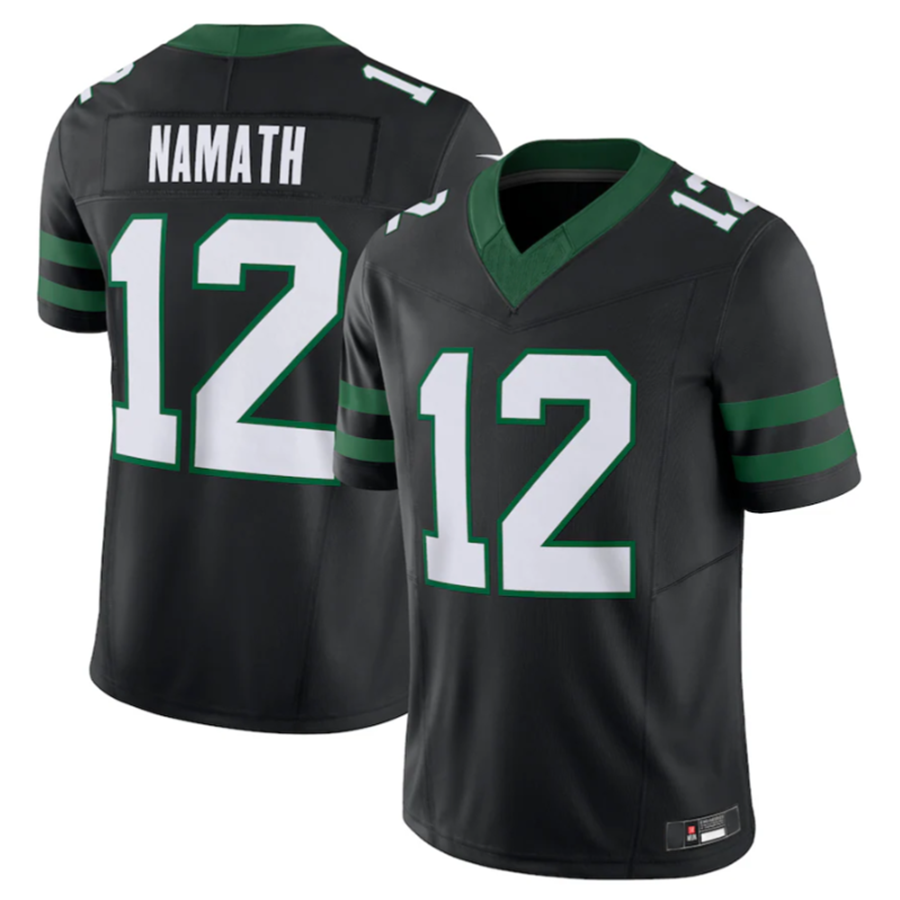 Odoa NY.Jets #12 Joe Namath Legacy Black Vapor F.U.S.E. Limited Jersey Stitched American Stitched Jerseys