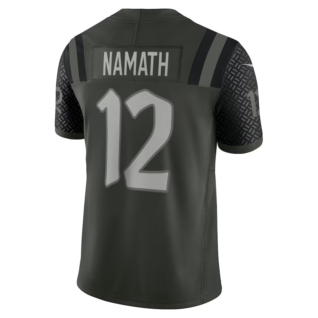 Odoa NY.Jets #12 Joe Namath Player Gotham Green Rivalries Collection Limited Stitched Jerseys