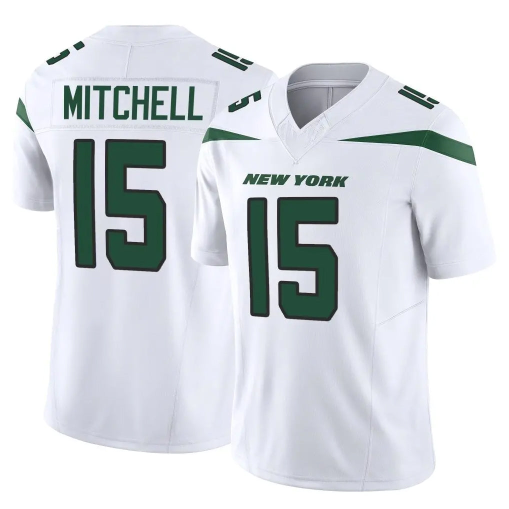 Odoa NY.Jets #15 Adonai Mitchell Player White Limited Vapor F.U.S.E. Home Game Stitched Jerseys