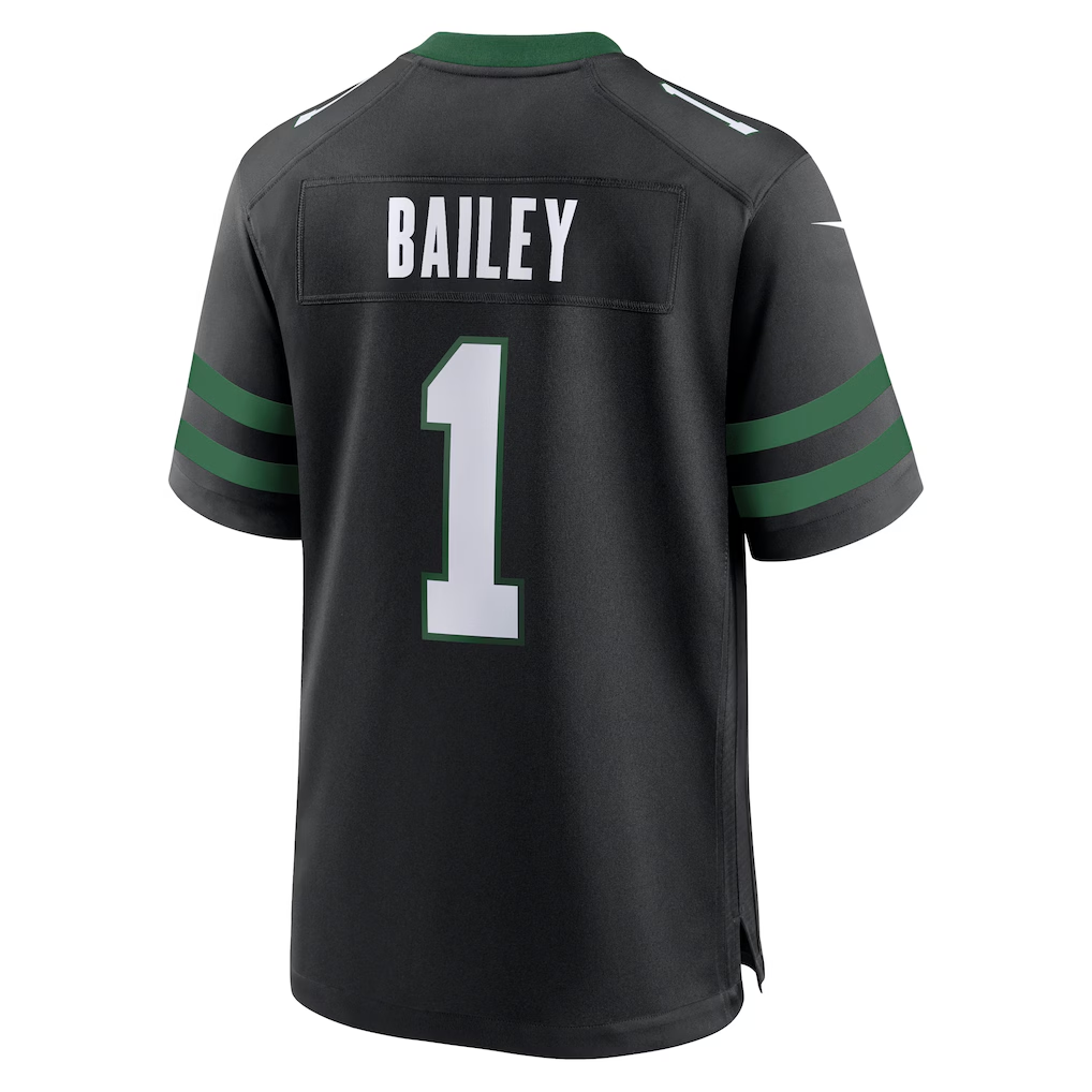 Odoa NY.Jets #1 David Bailey Legacy Black Alternate Game Player Stitched Jerseys
