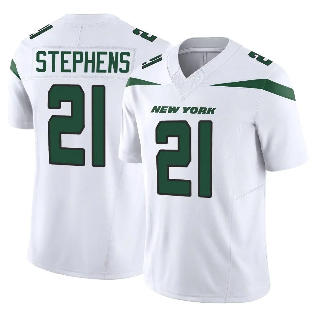 Odoa NY.Jets #21 Brandon Stephens Player White Limited Vapor F.U.S.E. Home Game Stitched Jerseys
