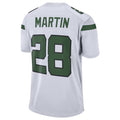 Odoa NY.Jets #28 Curtis Martin Player White Game Stitched Jerseys