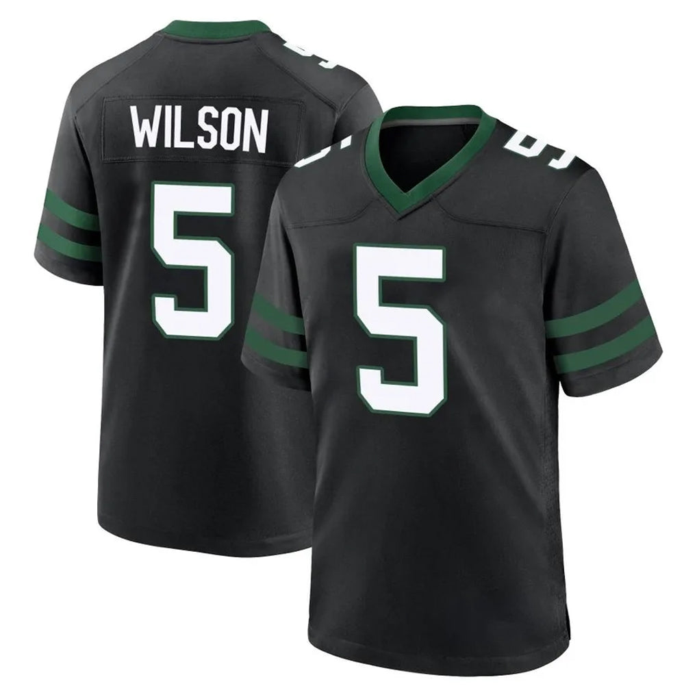 Odoa NY.Jets #5 Garrett Wilson Player Black Legacy Home Game Stitched Jerseys