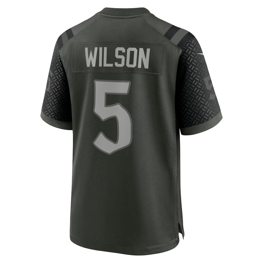 Odoa NY.Jets #5 Garrett Wilson Player Gotham Green Rivalries Collection Game Stitched Jerseys