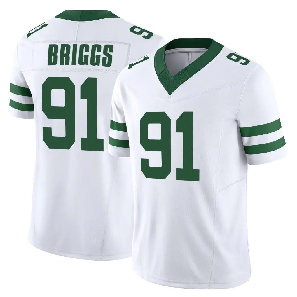 Odoa NY.Jets #91 Jowon Briggs Player White Legacy Limited Vapor F.U.S.E. Home Game Stitched Jerseys