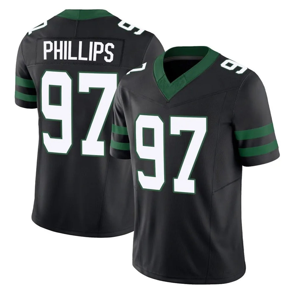 Odoa NY.Jets #97 Harrison Phillips Player Black Limited Legacy Vapor F.U.S.E. Home Game Stitched Jerseys