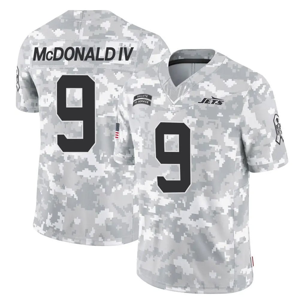 Odoa NY.Jets #9 Will McDonald IV Player Arctic Camo Salute to Service Limited Game Stitched Jerseys