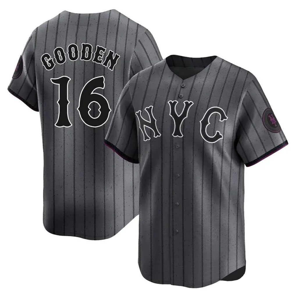 Odoa NY.Mets #16 Dwight Gooden Player Gray City Connect Limited Stitched Jerseys