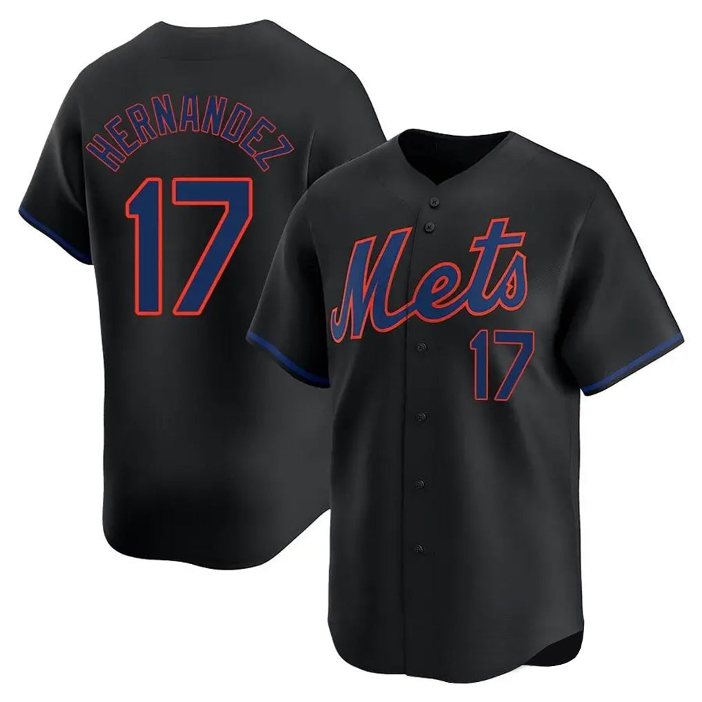 Odoa NY.Mets #17 Keith Hernandez Player Black Alternate Home Limited Stitched Jerseys