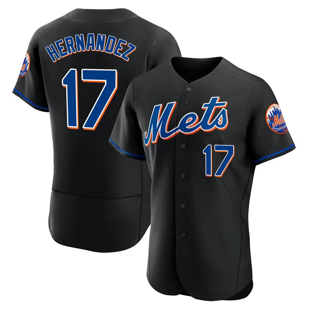 Odoa NY.Mets #17 Keith Hernandez Player Black Replica Home Limited Elite Stitched Jerseys