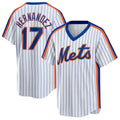 Odoa NY.Mets #17 Keith Hernandez Player White Cooperstown Collection T-shirt Home Stitched Jerseys