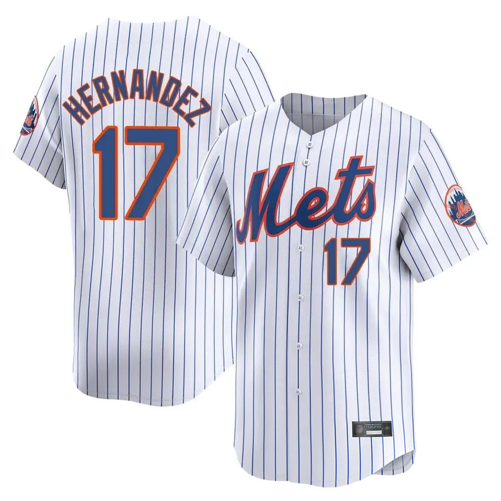 Odoa NY.Mets #17 Keith Hernandez Player White Home Replica Stitched Jerseys