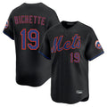 Odoa NY.Mets #19 Bo Bichette Player Black Alternate Home Limited Stitched Jerseys