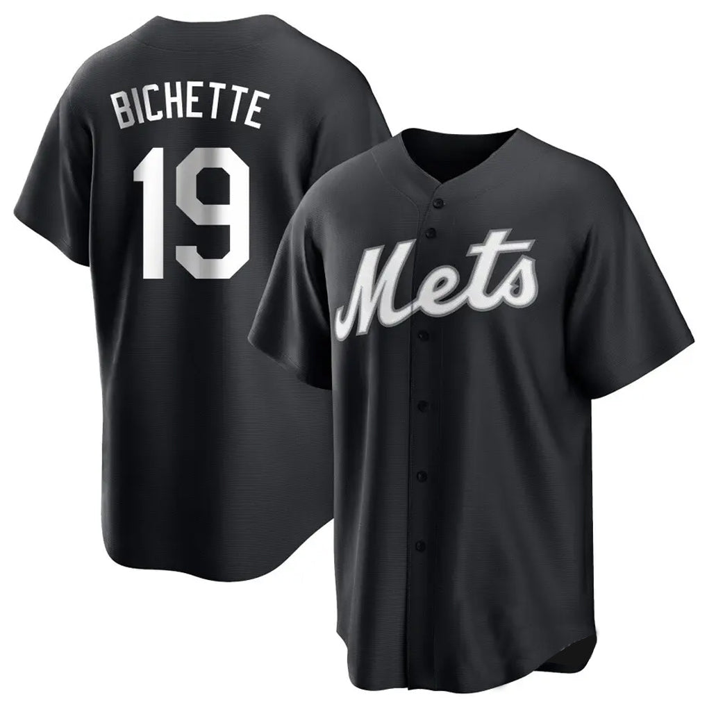 Odoa NY.Mets #19 Bo Bichette Player Black Home Game Stitched Jerseys
