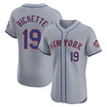 Odoa NY.Mets #19 Bo Bichette Player Gray Road Limited Elite Home Stitched Jerseys