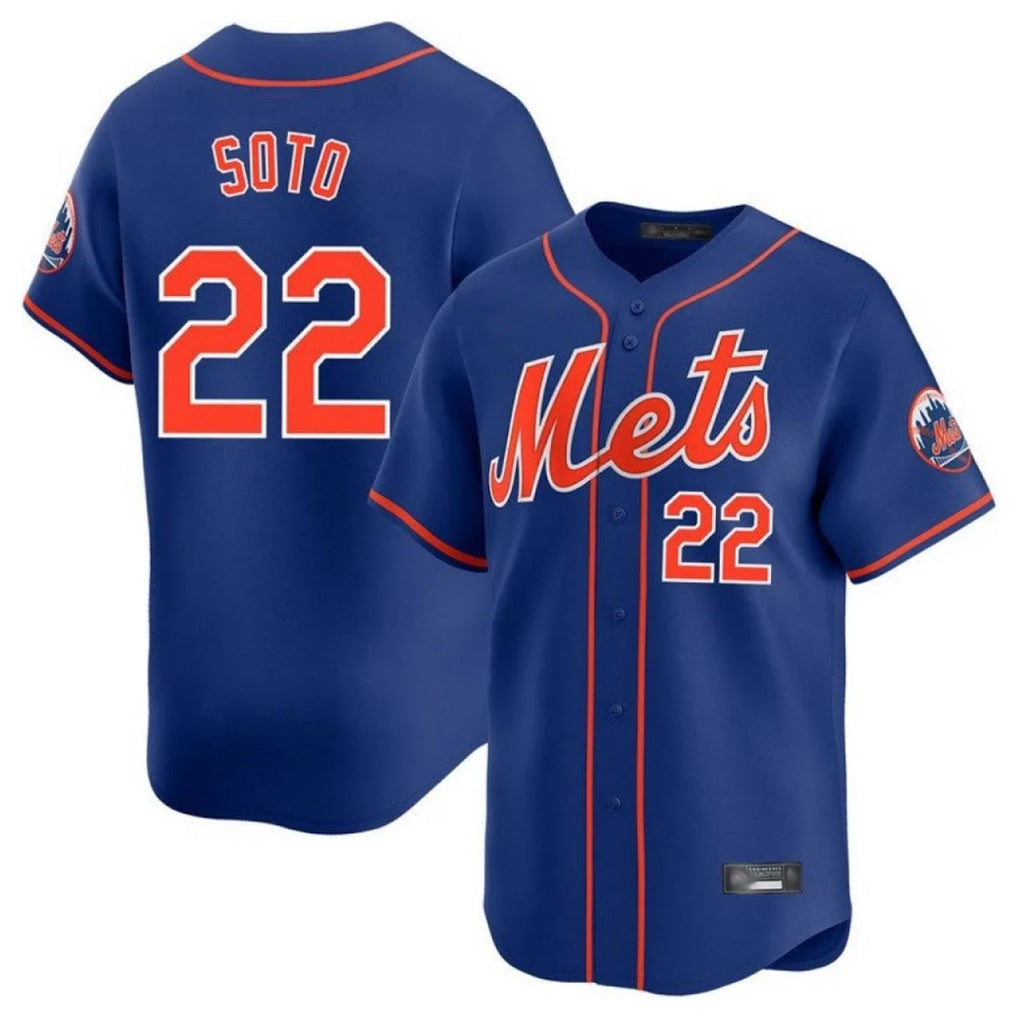 Odoa NY.Mets #22 Juan Soto Player Royal Home Limited Stitched Jerseys